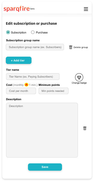 subscriptions award points